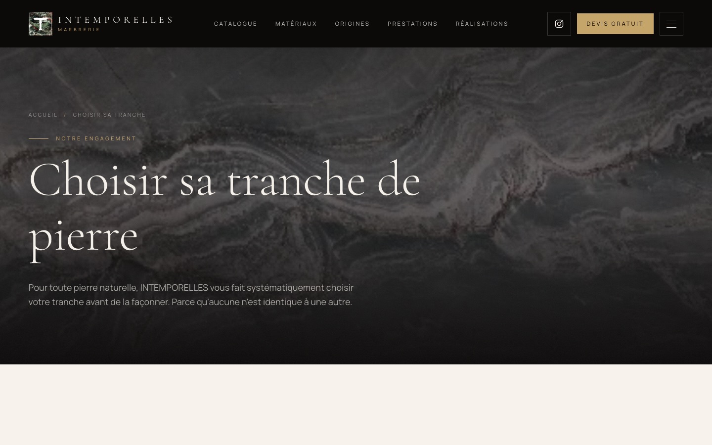 Page Choisir sa tranche de pierre